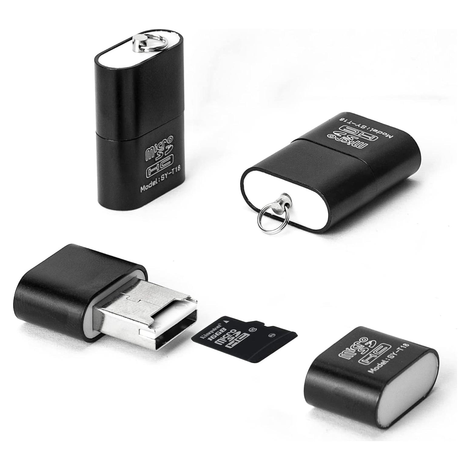 Lector de Tarjetas Micro SD USB Wansurs 3 Paquetes Negro