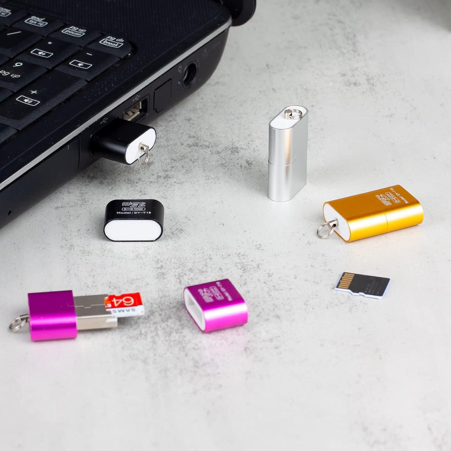 Lector de Tarjetas Micro SD USB Wansurs 3 Paquetes Negro