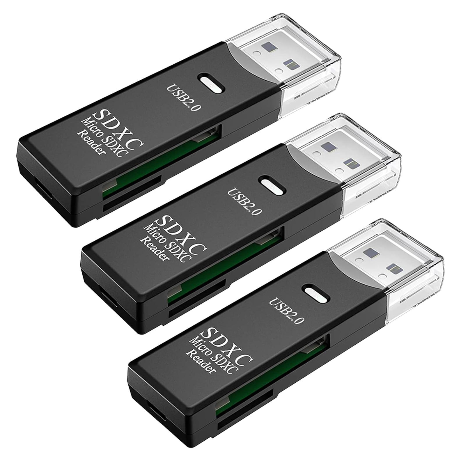 Lector de Tarjeta SD USB Wansurs 3 Paquetes 480Mbps