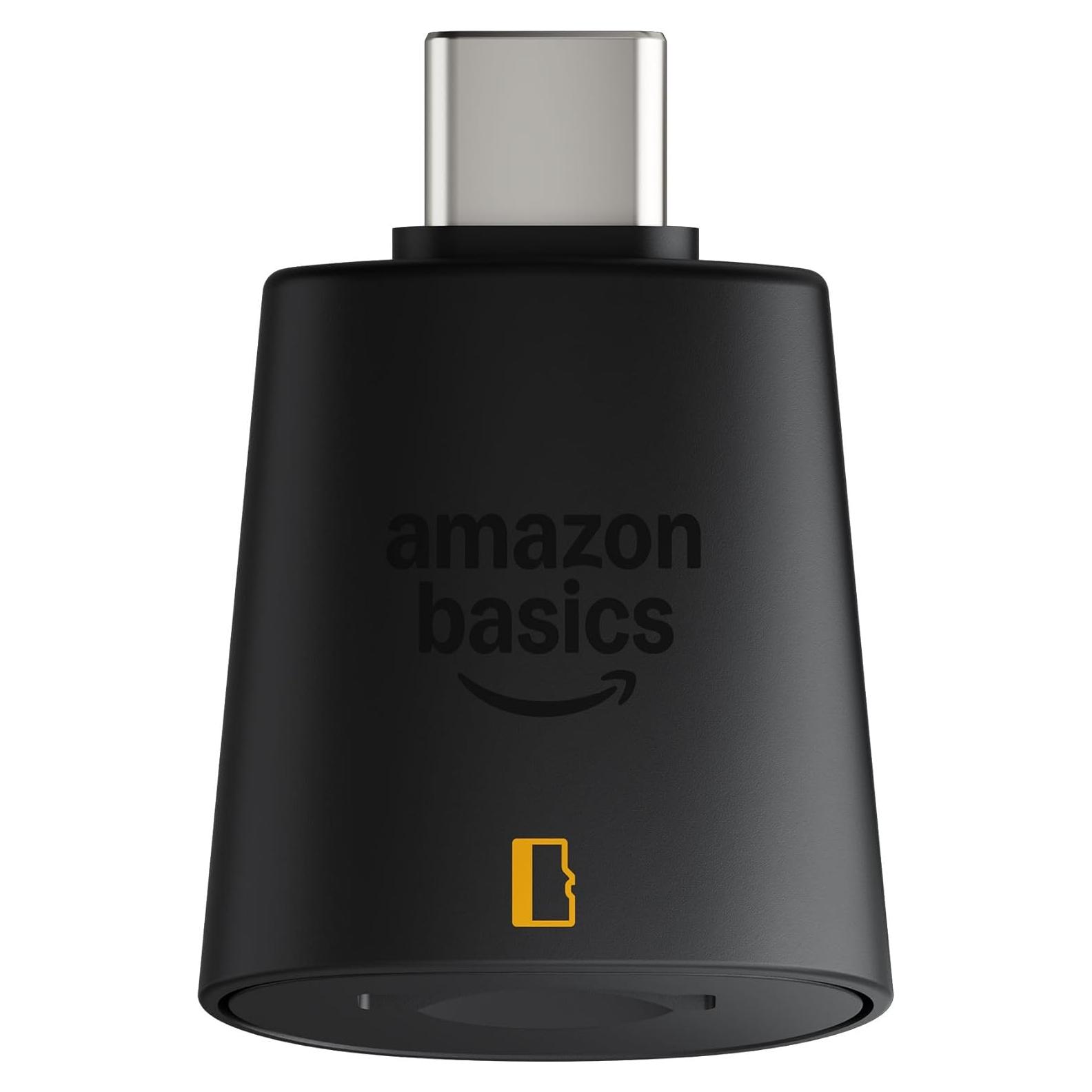 Lector de Tarjeta Micro SD Amazon Basics USB-C 3.0 200MB/s