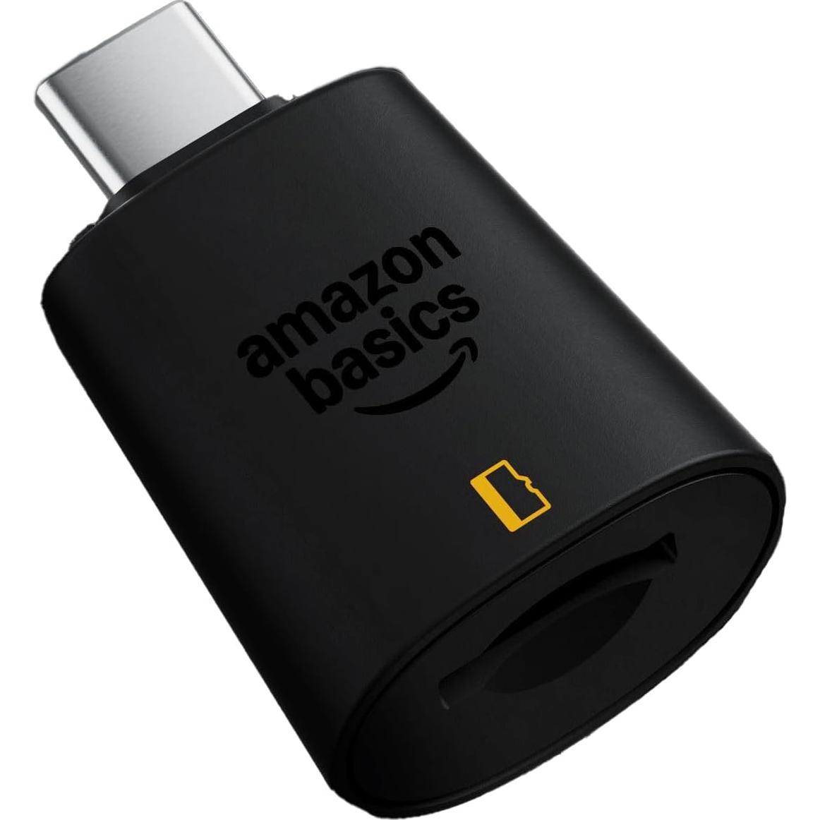 Lector de Tarjeta Micro SD Amazon Basics USB-C 3.0 200MB/s