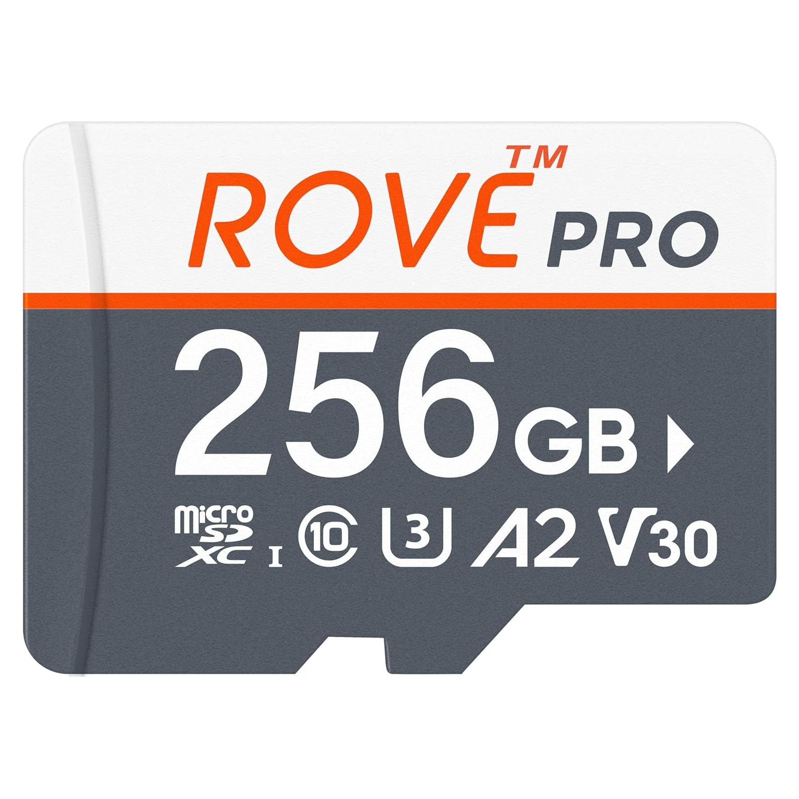 Tarjeta Micro SD ROVE PRO 256GB con Adaptador SD 100MB/s