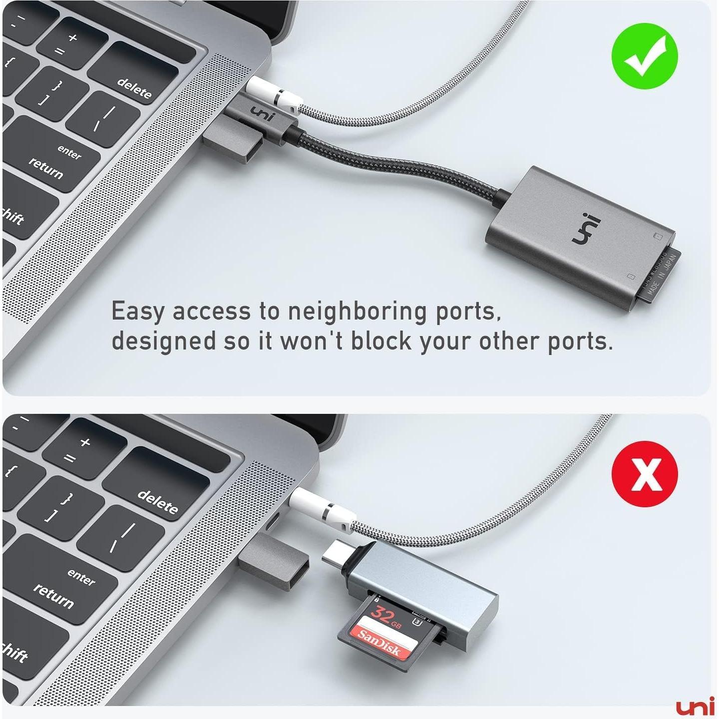 Lector de Tarjeta SD/MicroSD USB-C uni Gris 5Gbps