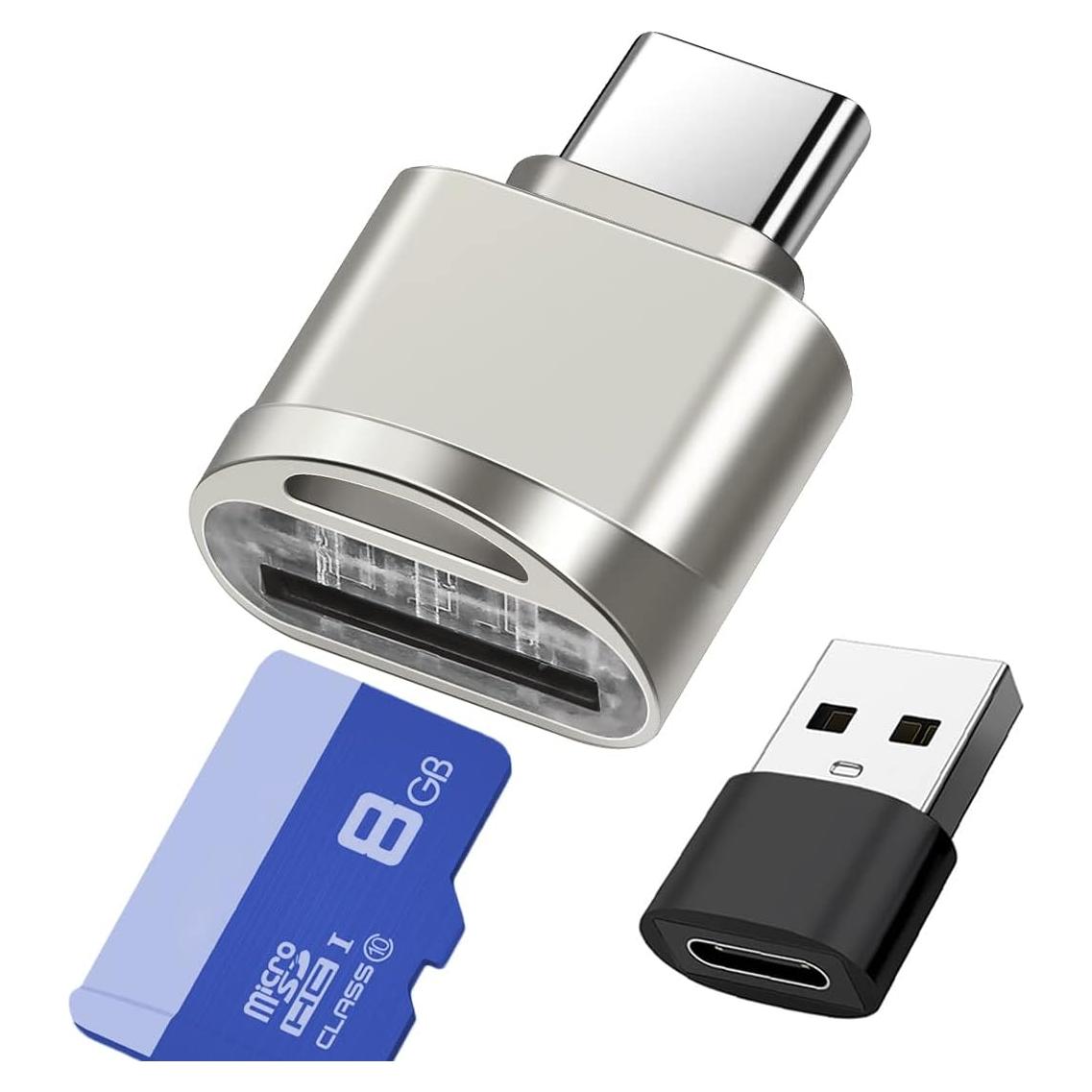 Lector de tarjeta Micro SD USB C Mepsies con adaptador OTG