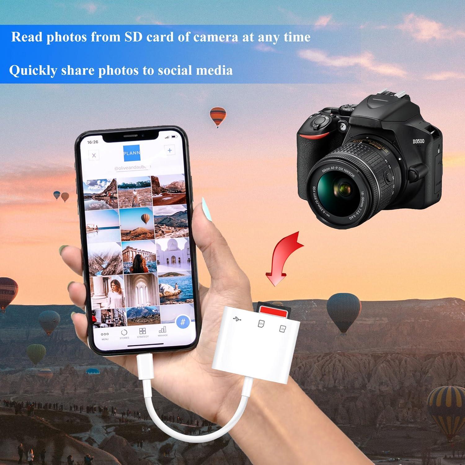 Lector de Tarjeta SD USB-C O-Mei Stars para iPhone 15/16