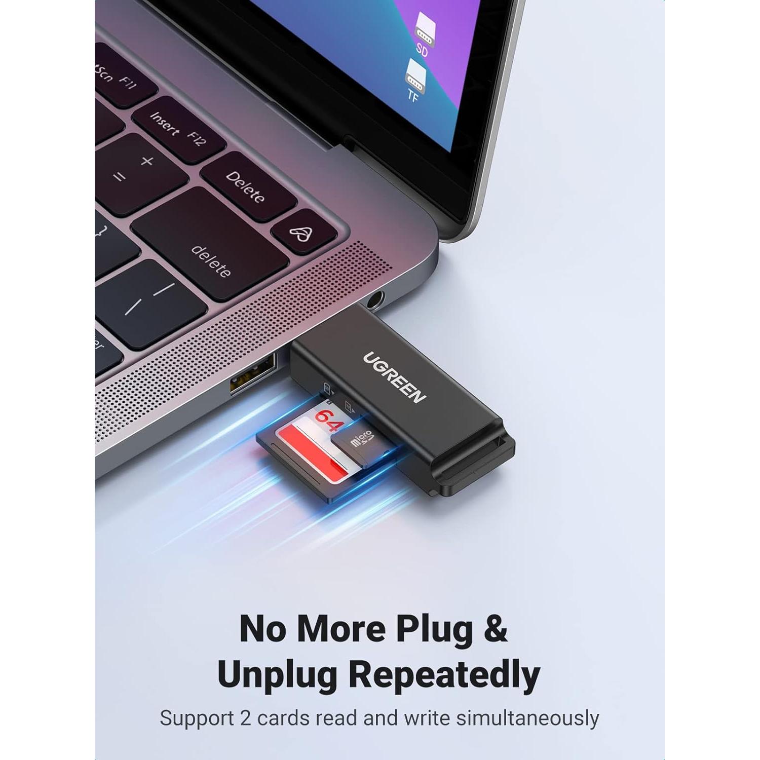 Lector de Tarjetas SD UGREEN Nexode 2-en-1 USB 3.0 19.94g