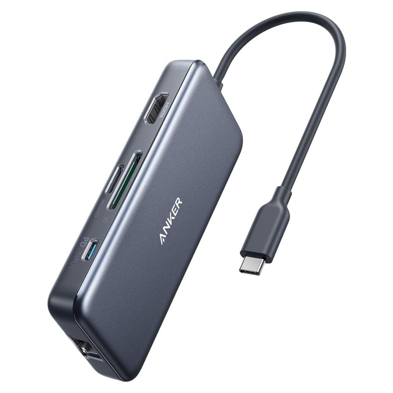 Hub USB-C Anker 7-en-1 con HDMI 4K y Ethernet 1Gbps