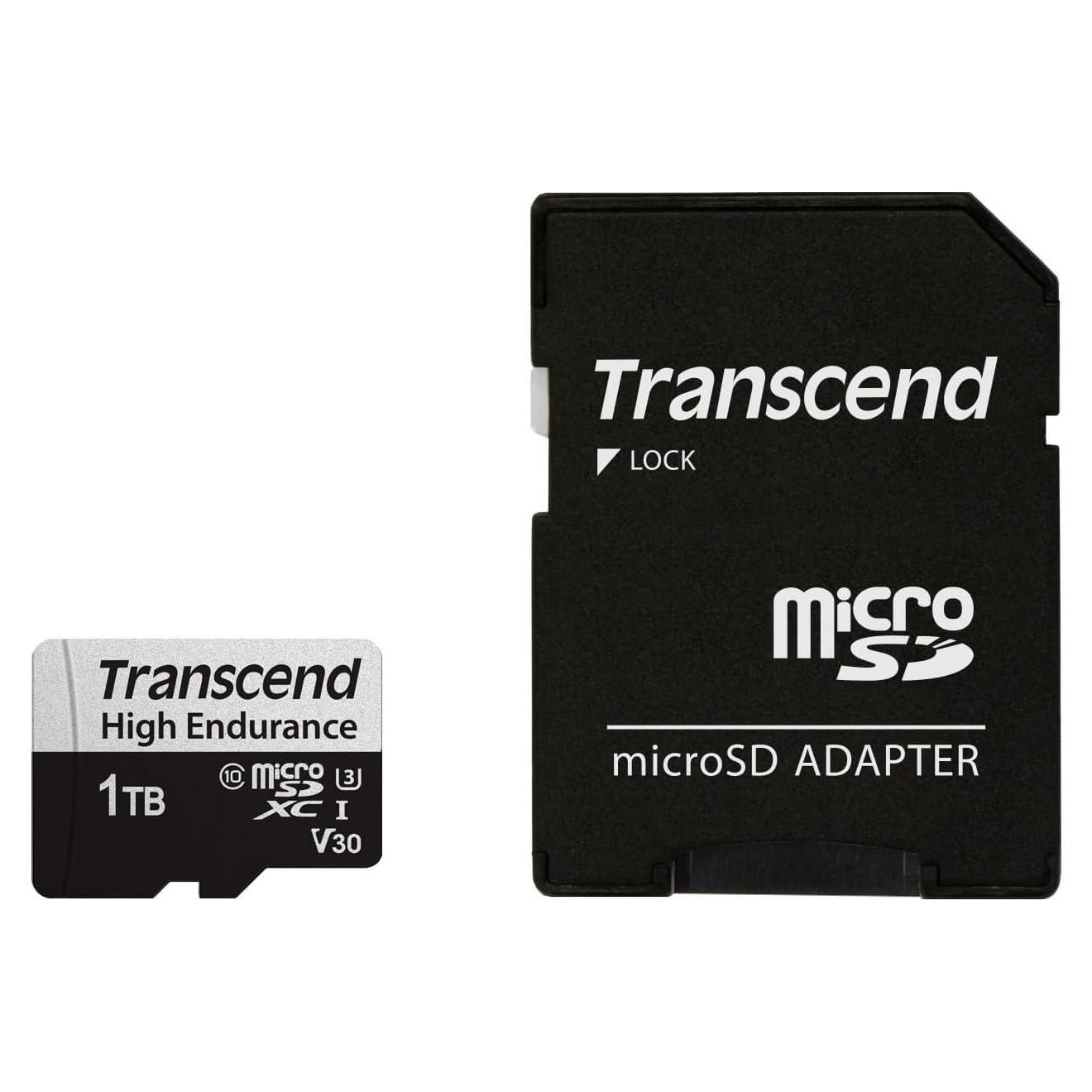 Tarjeta microSD Transcend 1TB U3 V30 4K UHD con Adaptador