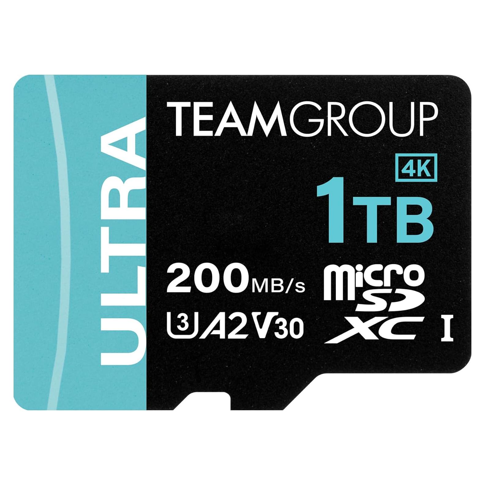 Tarjeta Micro SDXC TEAMGROUP 1TB A2 U3 V30 200/170 MB/s