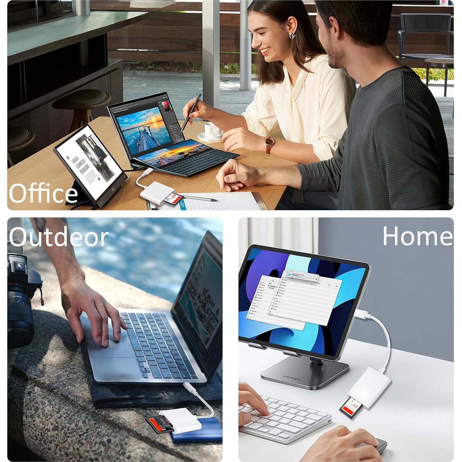 Lector de Tarjetas SD USB C LBSC - 2 Ranuras, Compatible iPhone/iPad