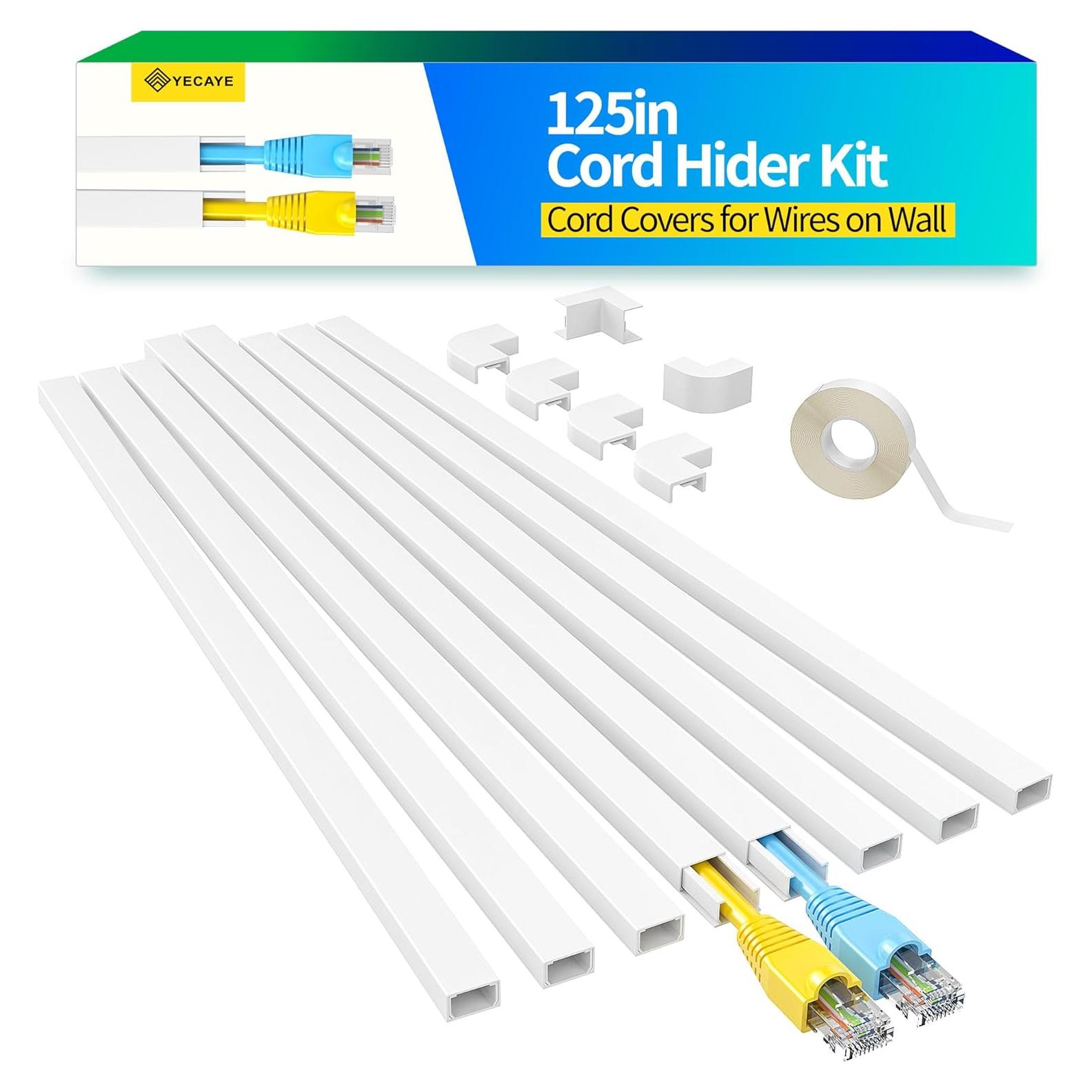 Ocultador de Cables Yecaye CMC03 Blanco 3.18x1.5x1 cm