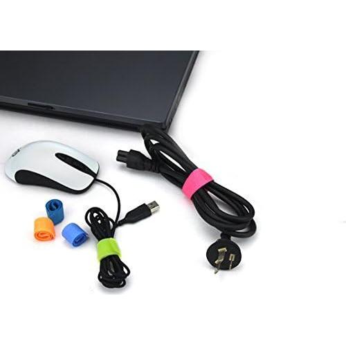 Bridas Reutilizables PASOW 50pcs 18cm Negro Organizador de Cables