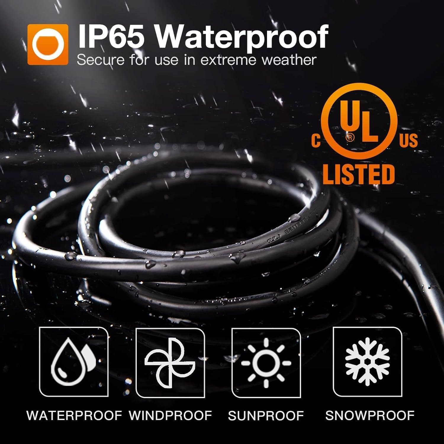 Cable de Extensión Exterior Addlon 7.62m 16AWG Impermeable Negro