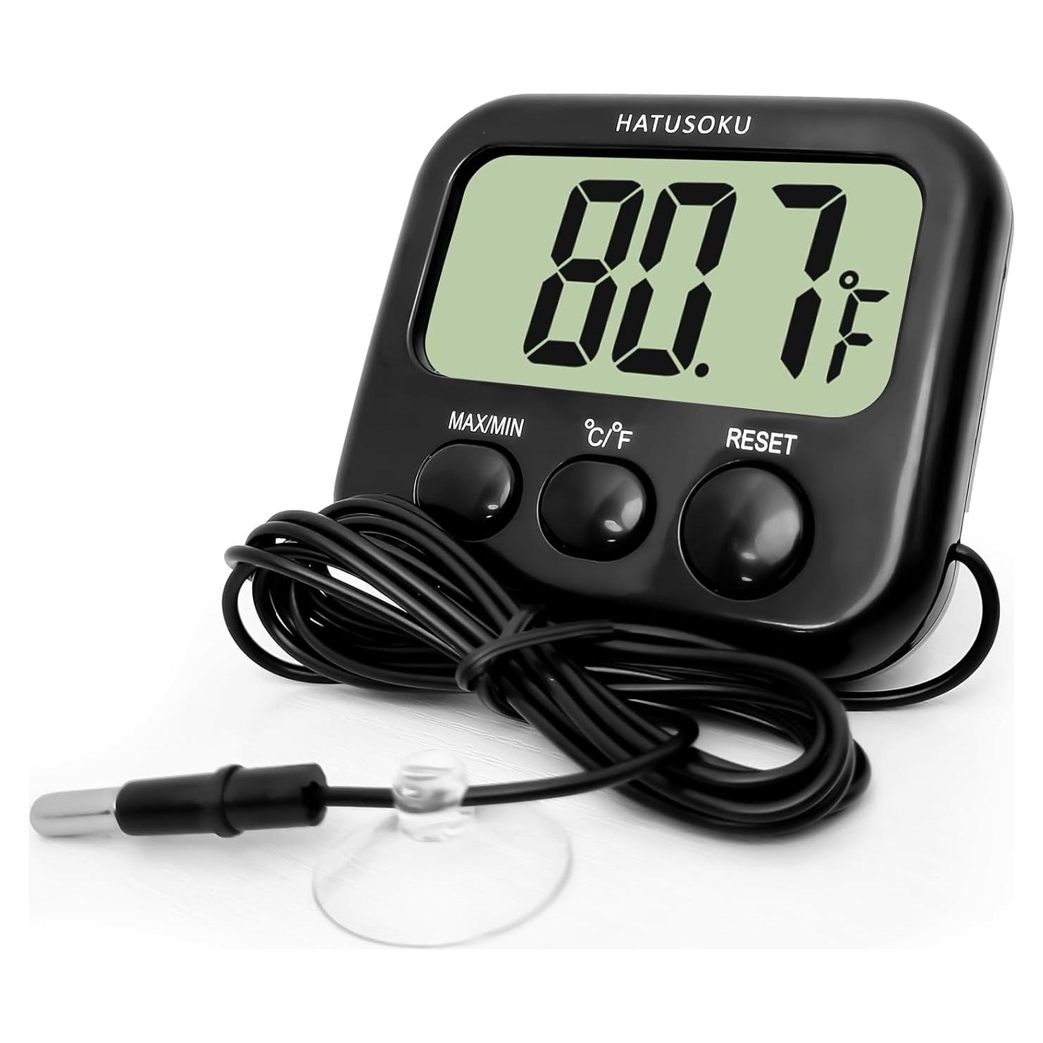 Termómetro Digital HATUSOKU con Sensor Externo para Agua y Refrigerador