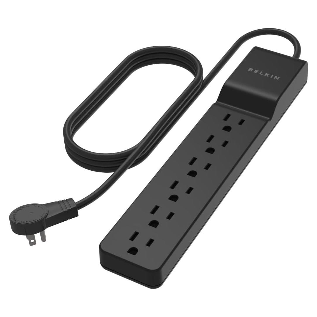 Protector de Sobretensión Belkin 6 Salidas AC 600 Julios 1.8M