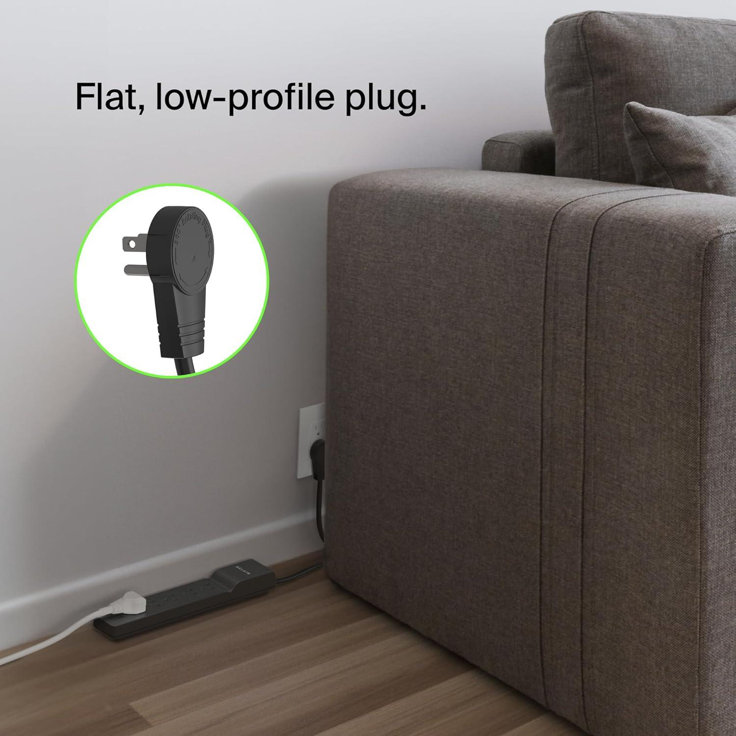 Protector de Sobretensión Belkin 6 Salidas AC 600 Julios 1.8M