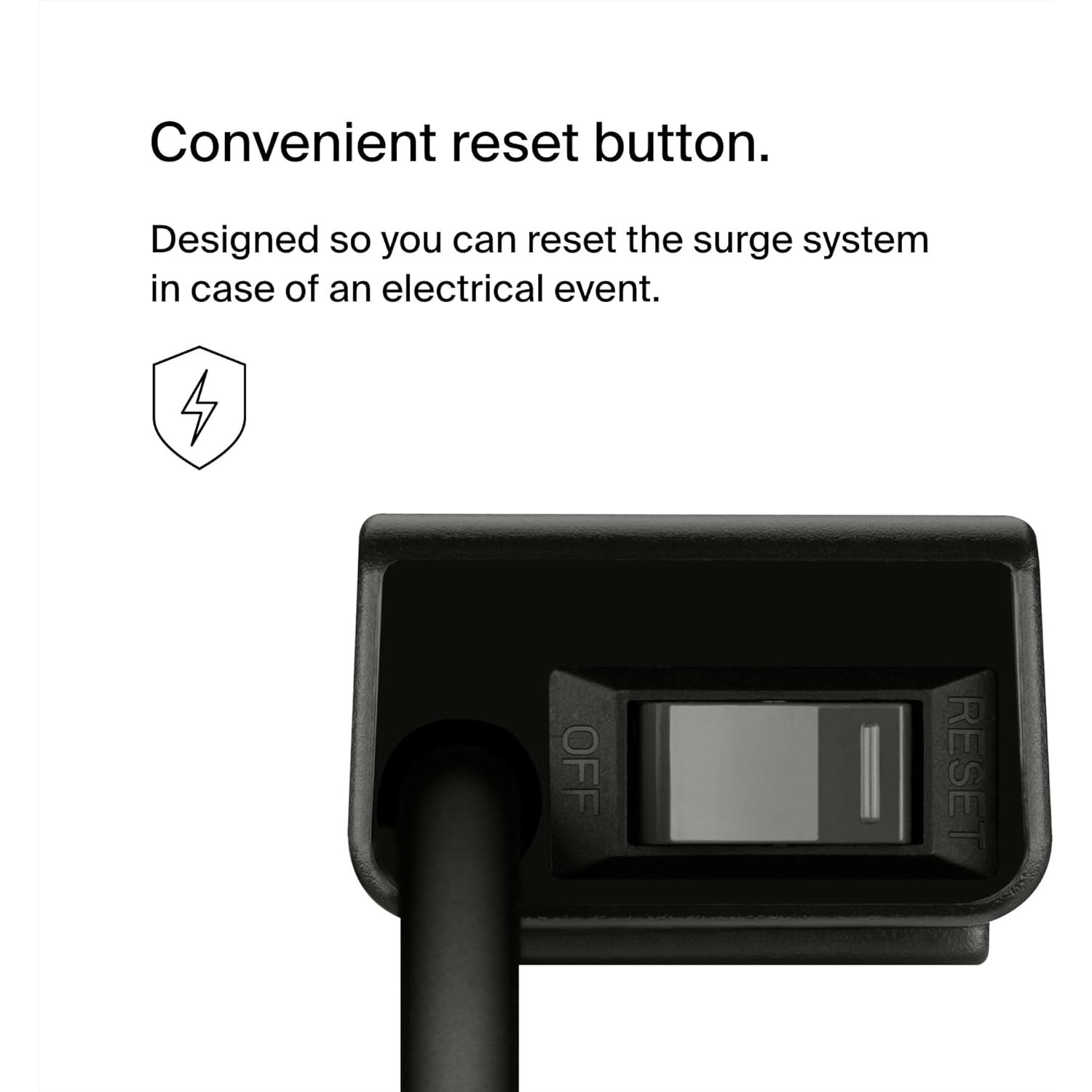 Protector de Sobretensión Belkin 6 Salidas AC 600 Julios 1.8M