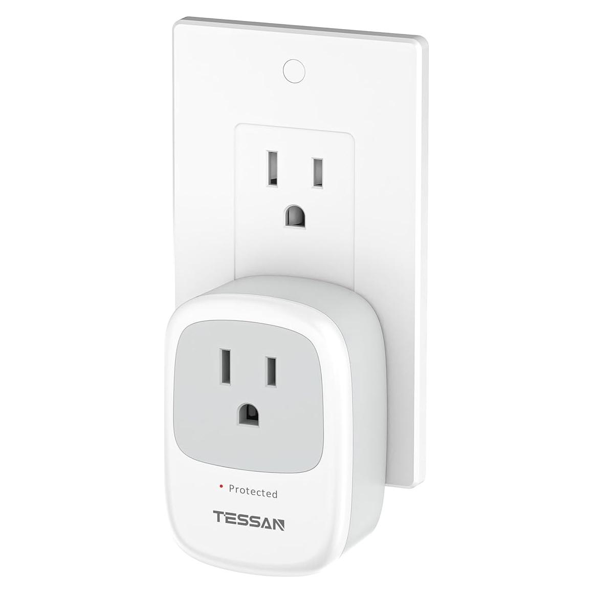 Protector de Sobretensión TESSAN 1050J 1875W Enchufe de Pared