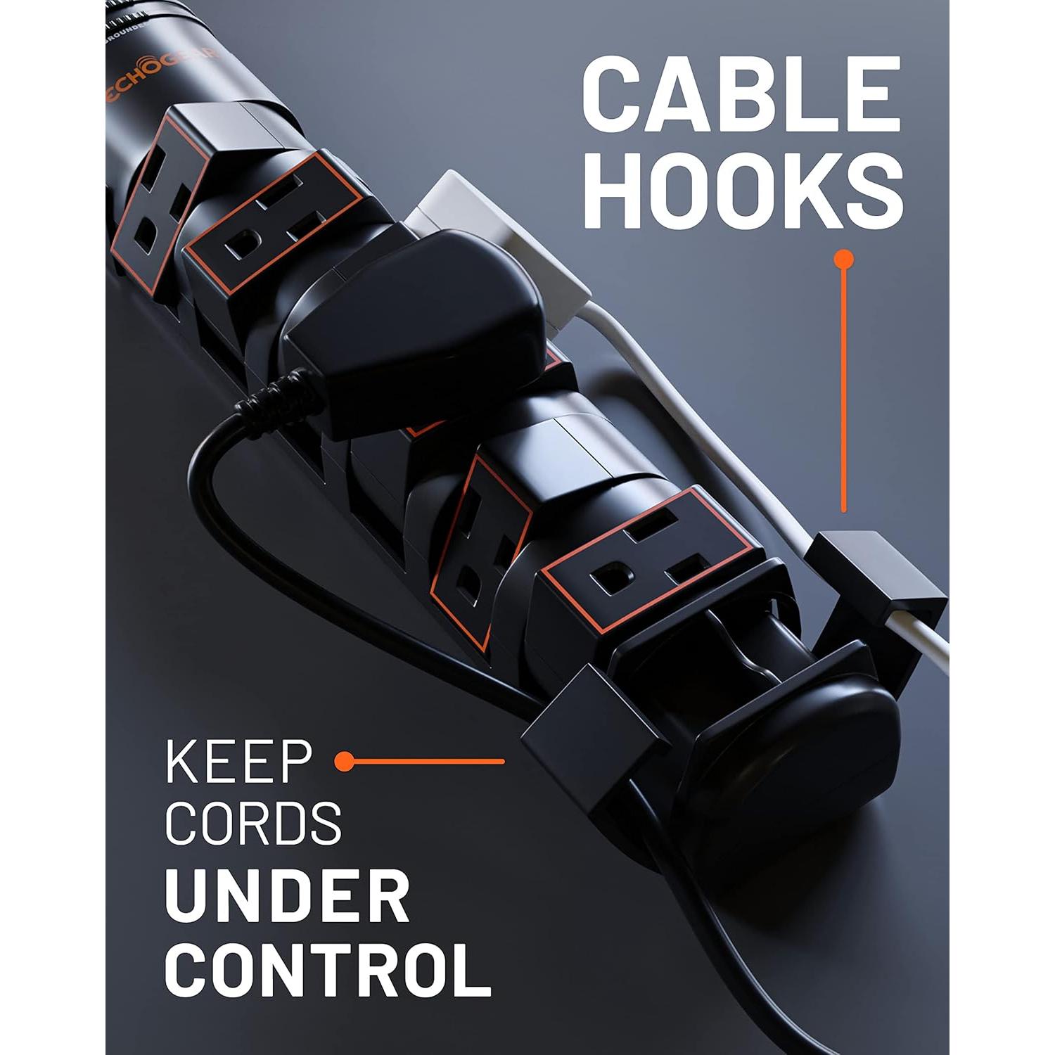 Protector de Sobretensión ECHOGEAR 2160J con 8 Salidas Rotativas