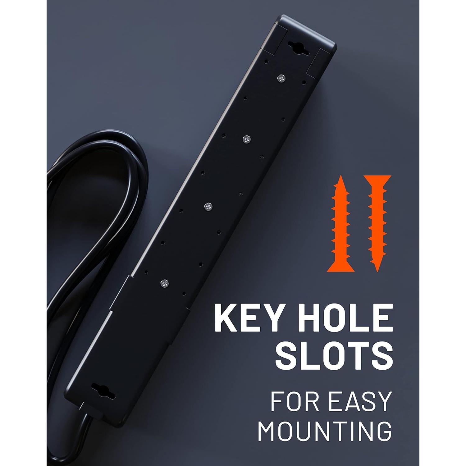 Protector de Sobretensión ECHOGEAR 2160J con 8 Salidas Rotativas