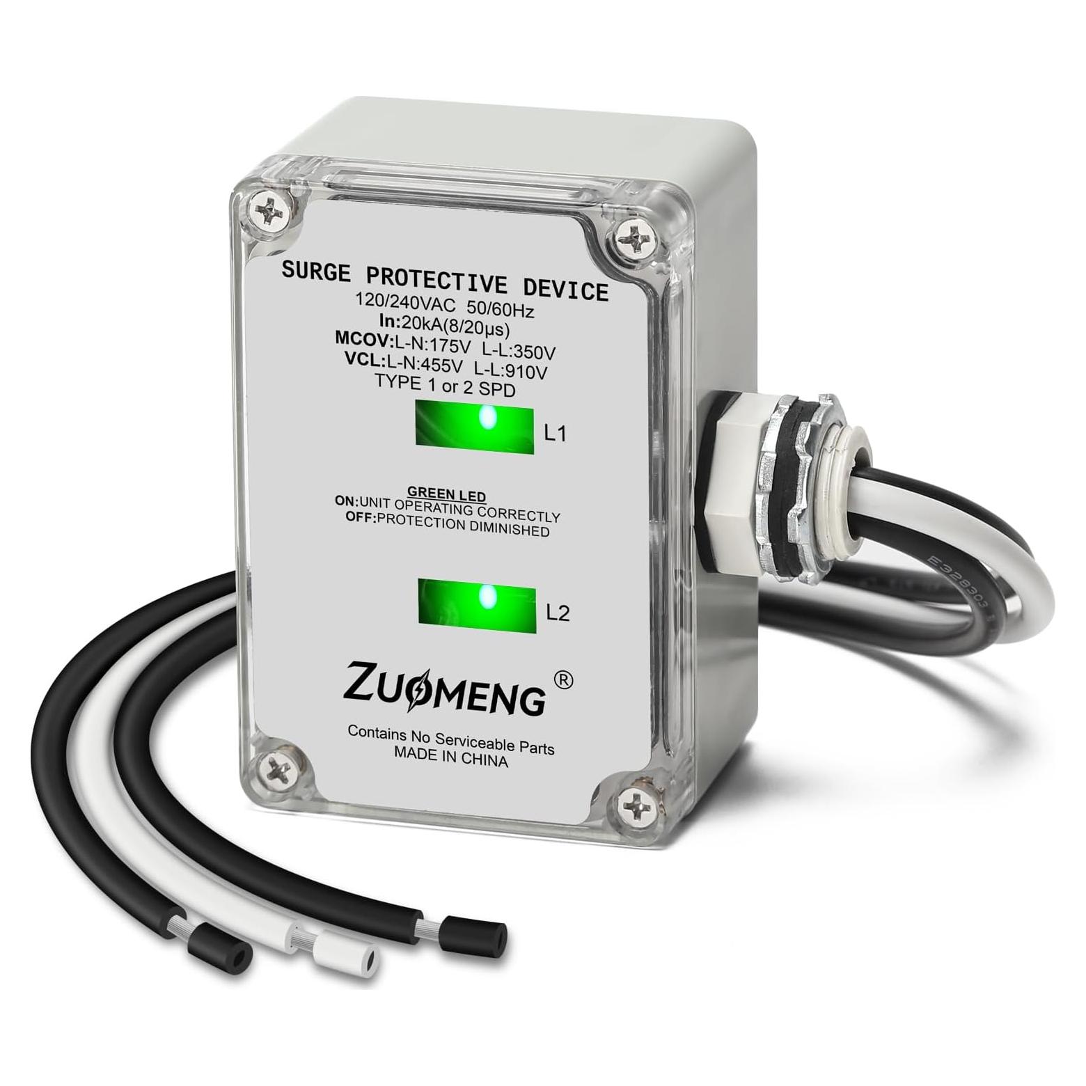Protector de Sobretensión HVAC Zuomeng 120/240VAC 20kA