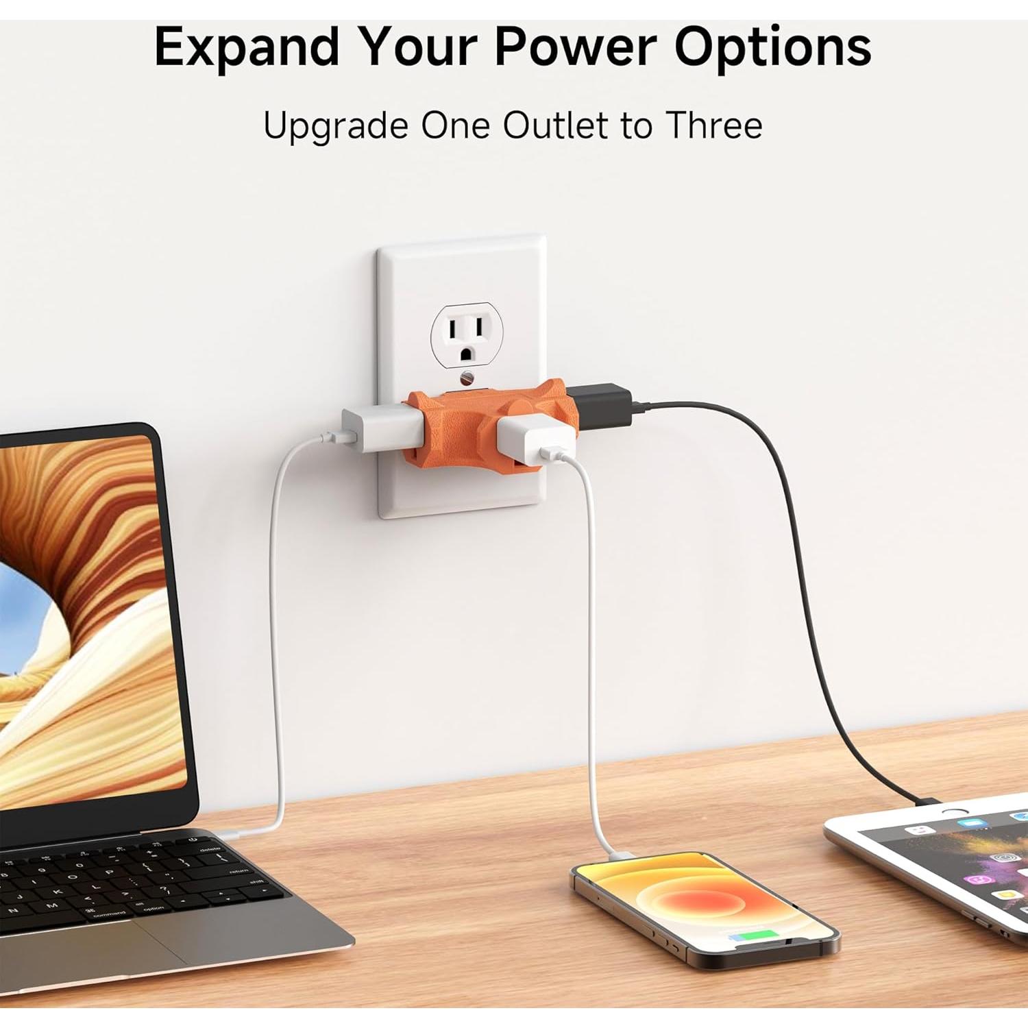 Adaptador de Enchufe de 3 Vías Cable Matters 15A 3-Pack