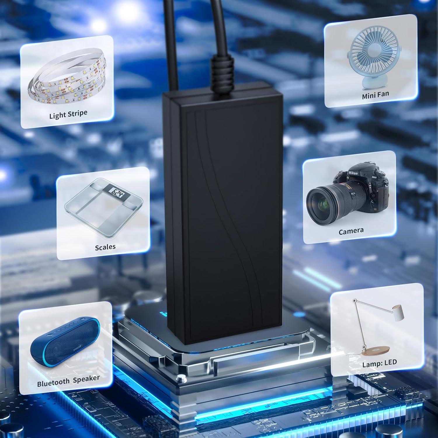 Fuente de Alimentación 12V 5A Waysse Adaptador AC DC