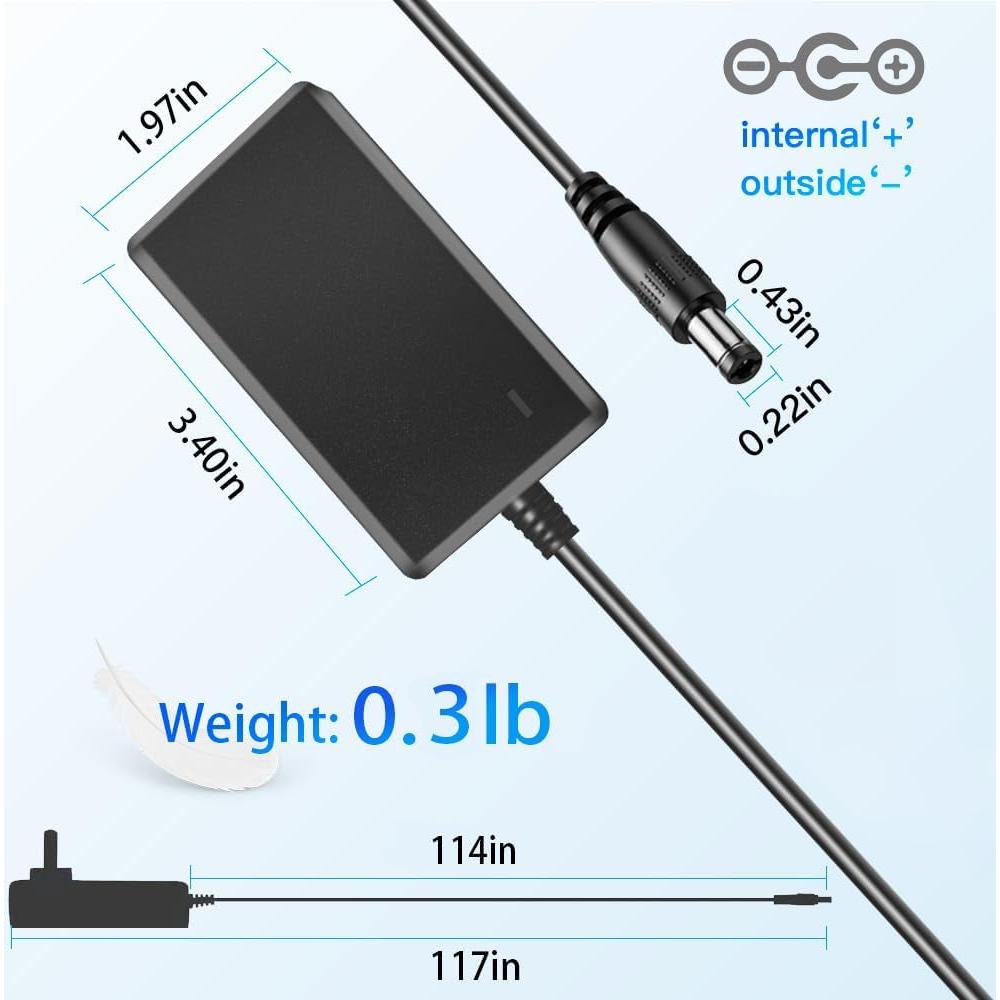 Fuente de Alimentación DC 12V 2A MTDZKJG Adaptador 24W 3m