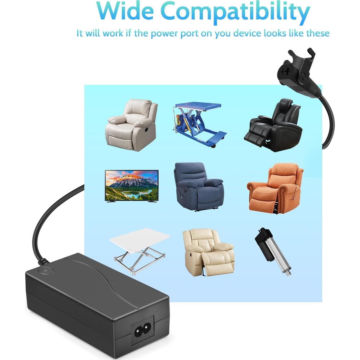 Adaptador Universal AC/DC Sopito 29V 2A para Sillón Reclinable