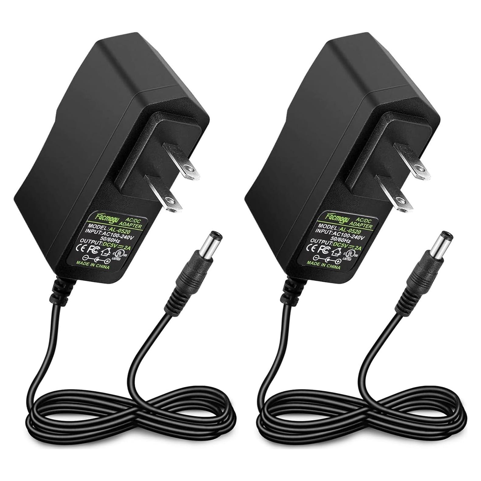 Adaptador de Corriente DC 5V 2A Facmogu - 2 Paquete