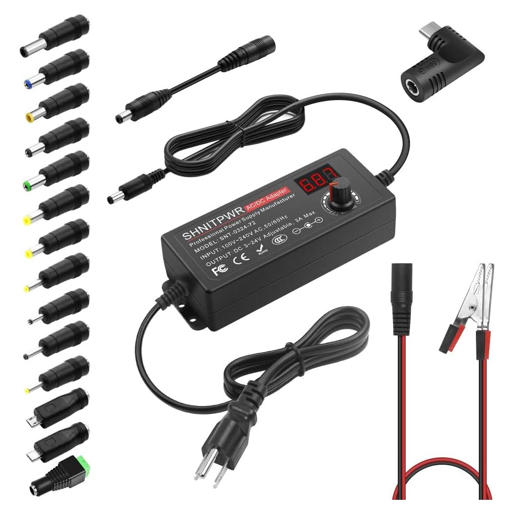 Fuente de Alimentación Universal SHNITPWR 72W Ajustable 3-24V