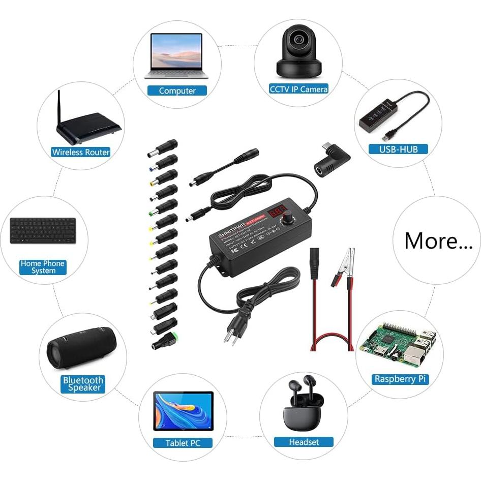 Fuente de Alimentación Universal SHNITPWR 72W Ajustable 3-24V