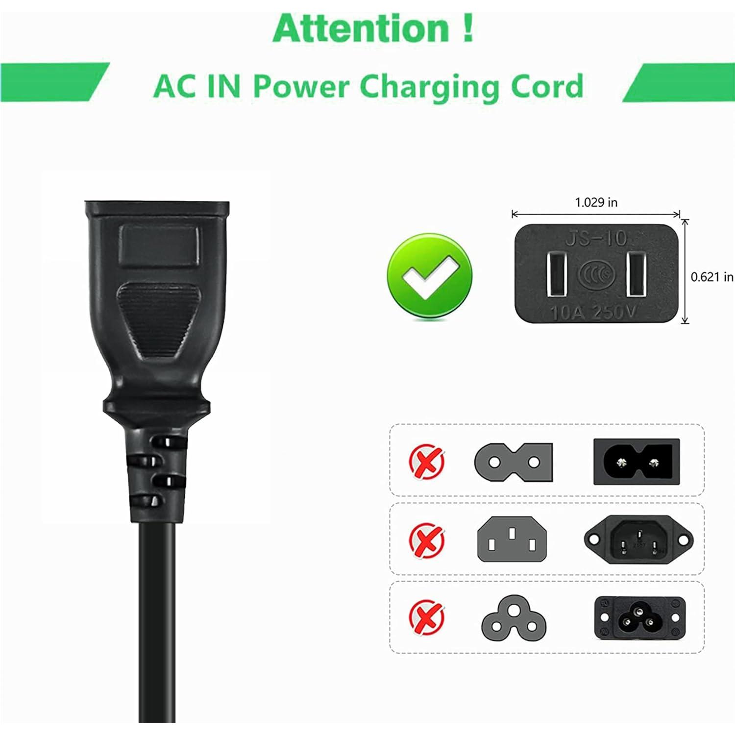 Cable de Alimentación AC J-ZMQER para Ventilador Ryobi 18V