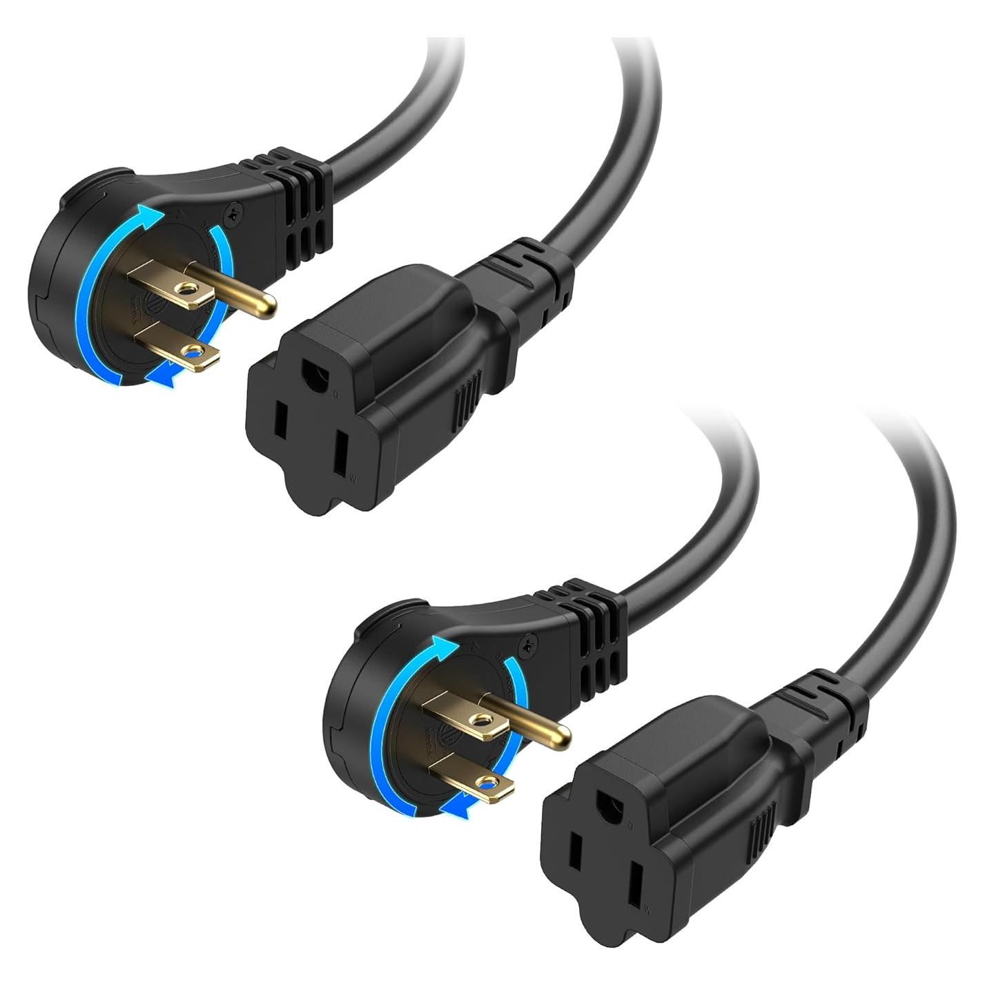 Cable de Extensión Rotatorio 0.3m Cable Matters Negro 16 AWG