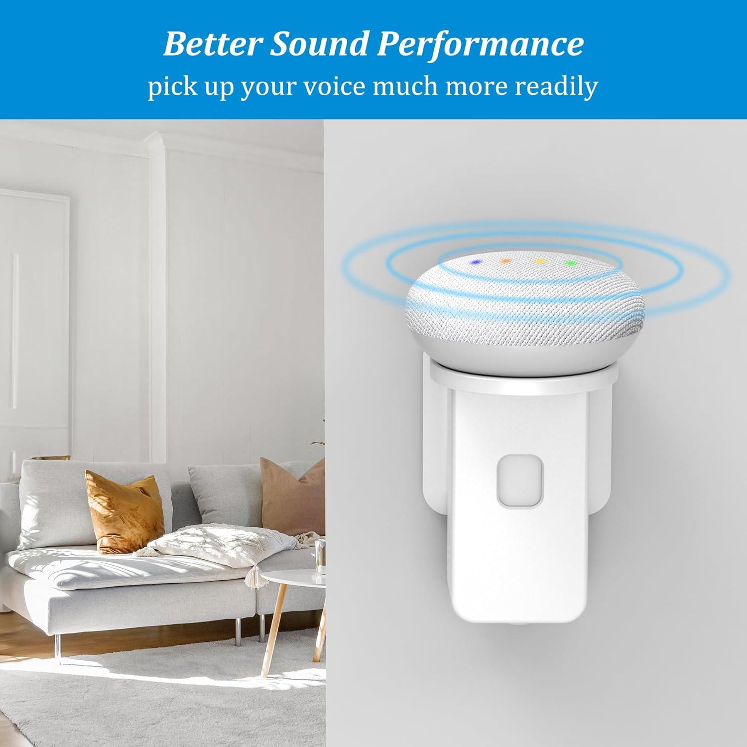 Soporte de Pared PlusAcc para Google Nest Mini y Pop - Blanco