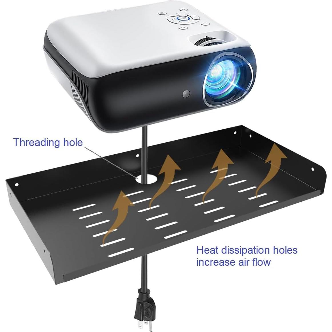 Soporte de Estante Flotante JINGCHENGMEI 42.2 cm Metal