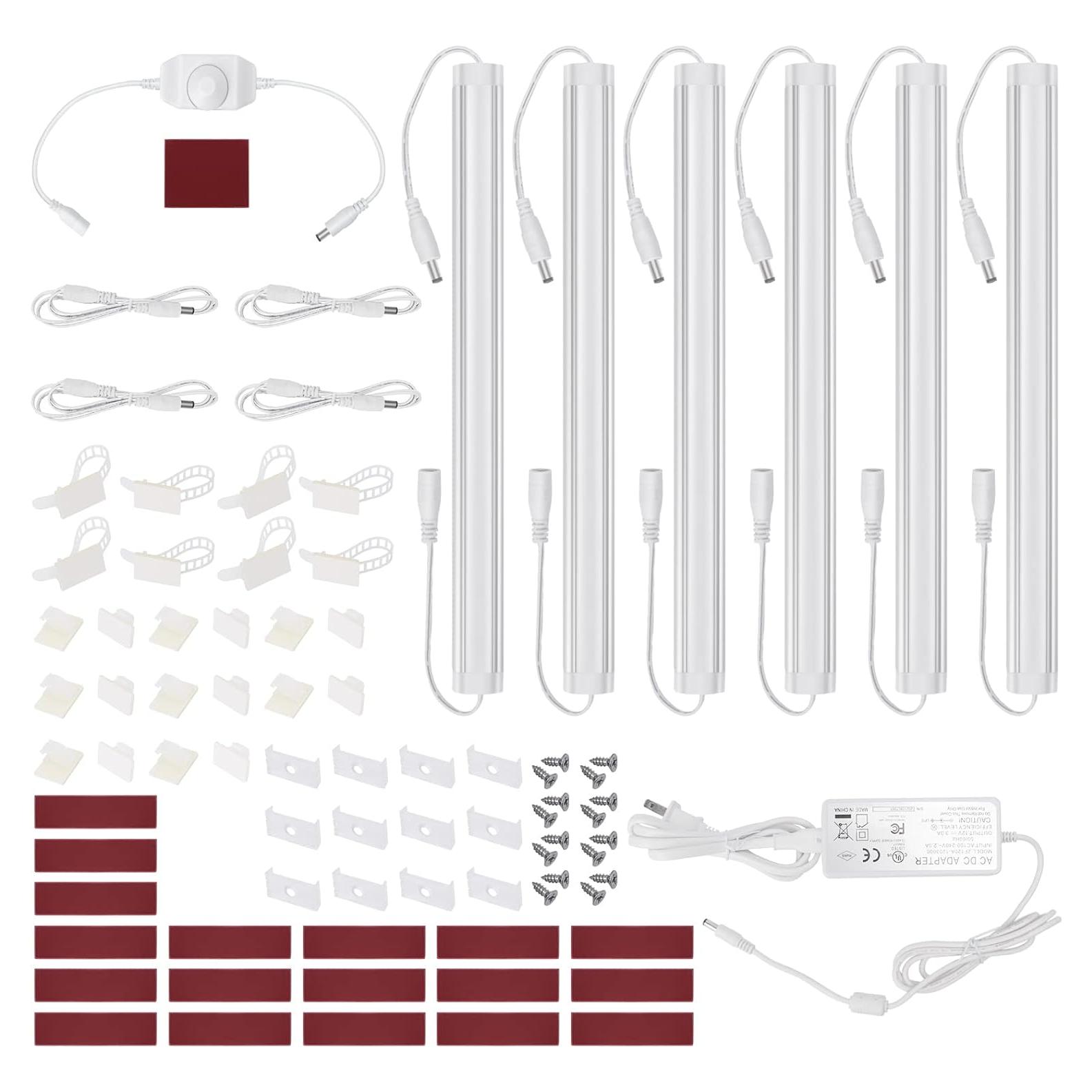 Kit de Iluminación LED Bajo Gabinete Litever 6 Barras 31W 3000K