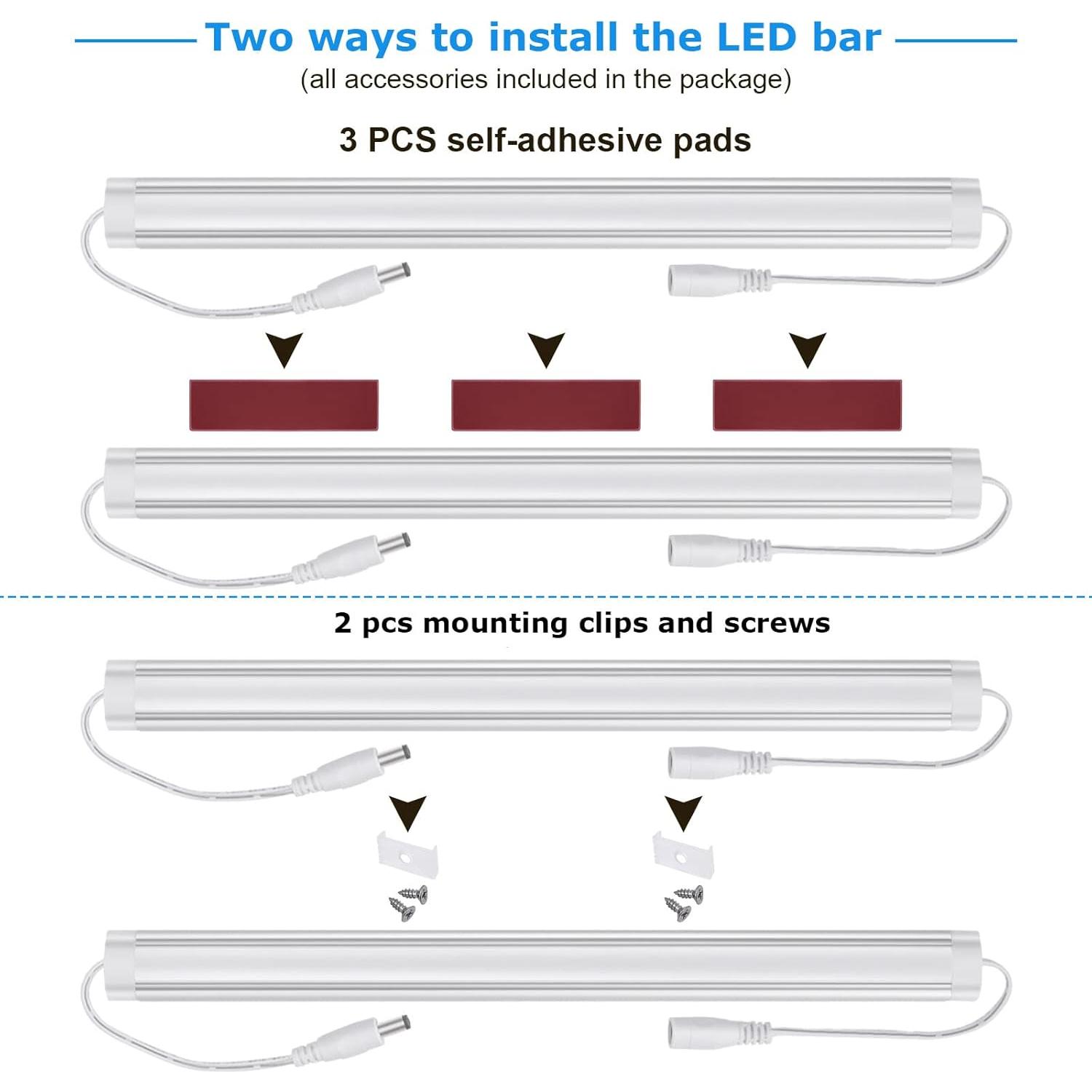 Kit de Iluminación LED Bajo Gabinete Litever 6 Barras 31W 3000K