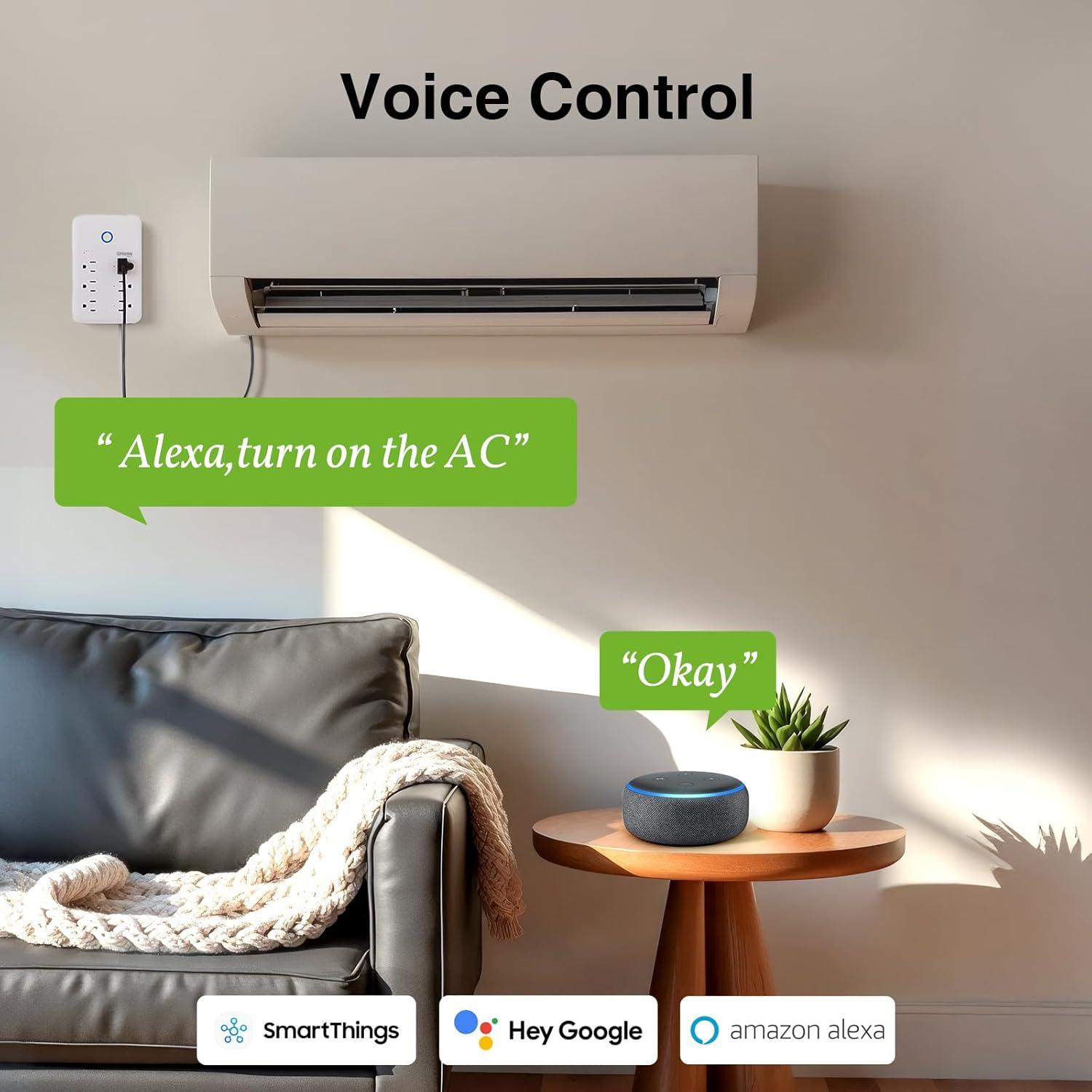 Regleta de Energía Inteligente GHome Smart P2 3 Enchufes 3 USB