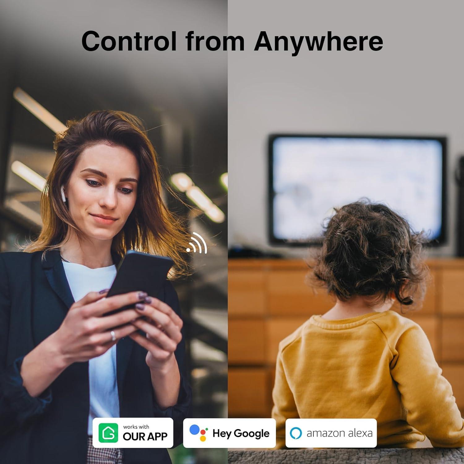 Regleta de Energía Inteligente GHome Smart P2 3 Enchufes 3 USB