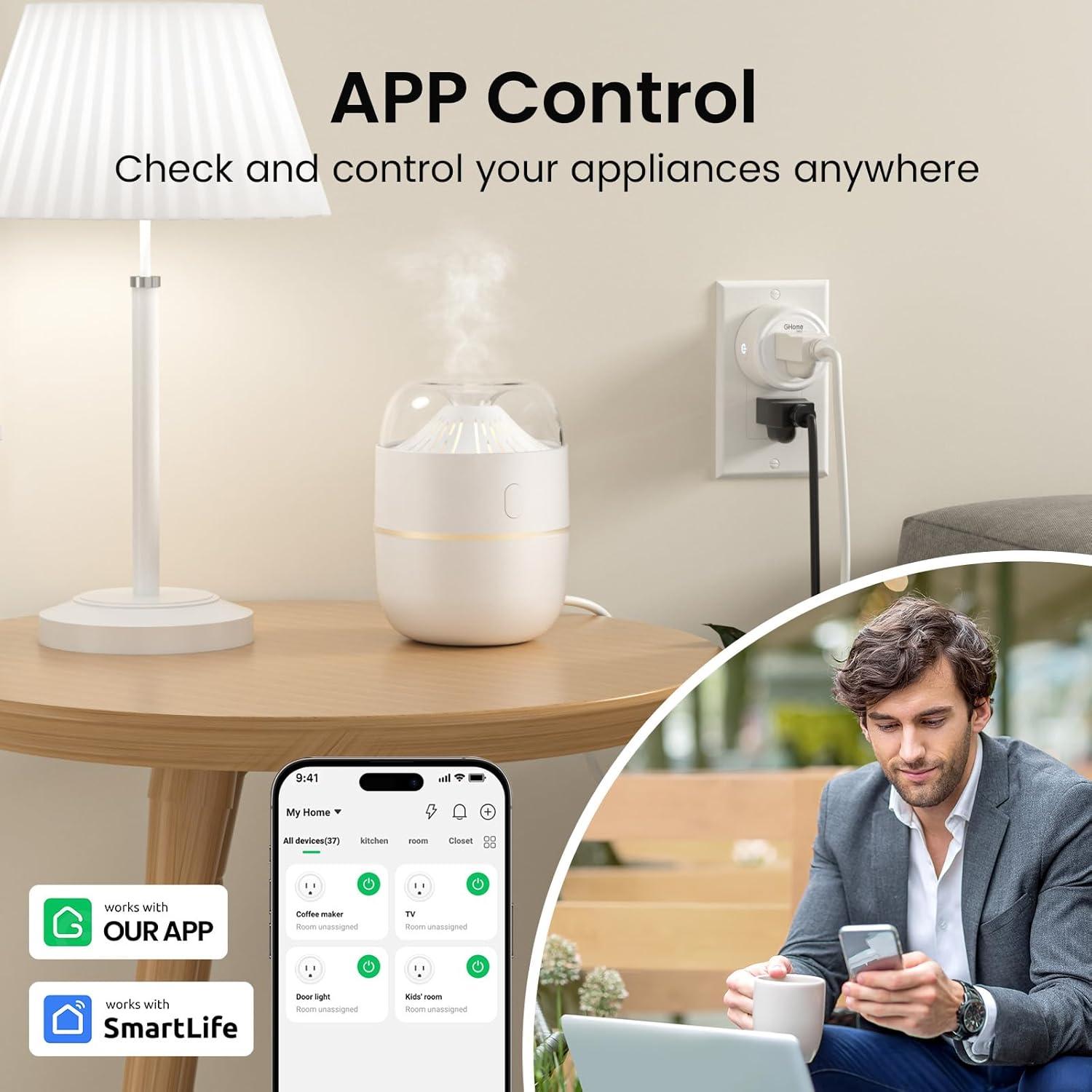 Enchufe Inteligente GHome Smart WiFi 2.4GHz Control Remoto