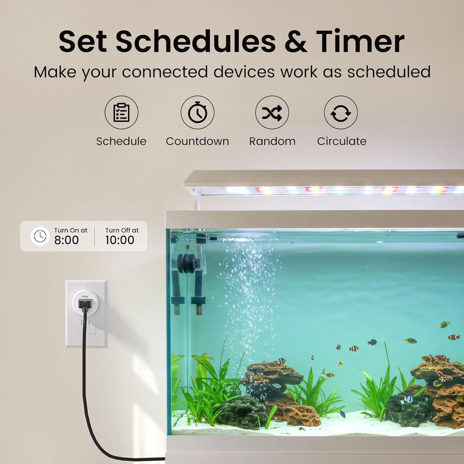 Enchufe Inteligente GHome Smart WiFi 2.4GHz Control Remoto