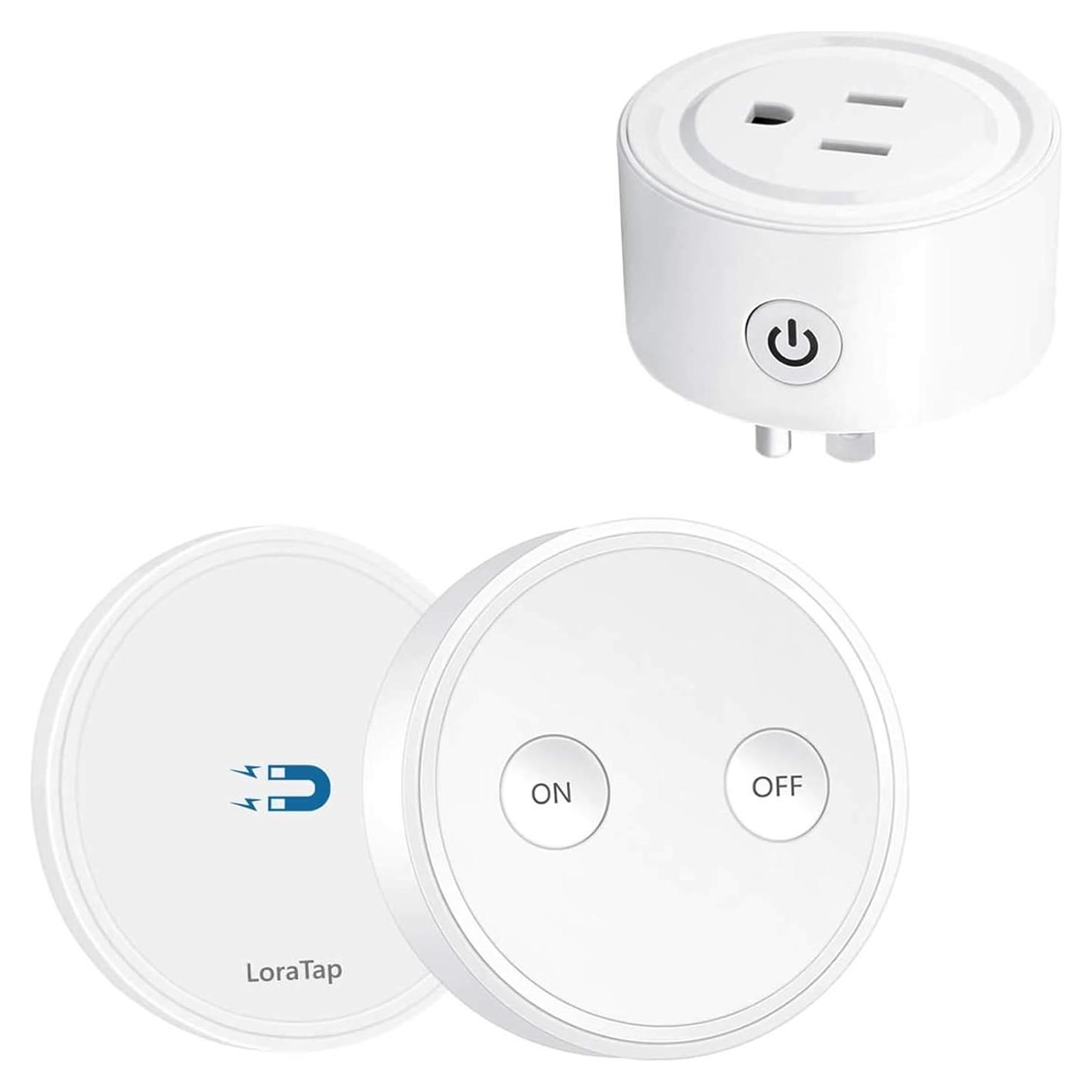 Adaptador de Enchufe Inalámbrico LoraTap con Control Remoto 10A