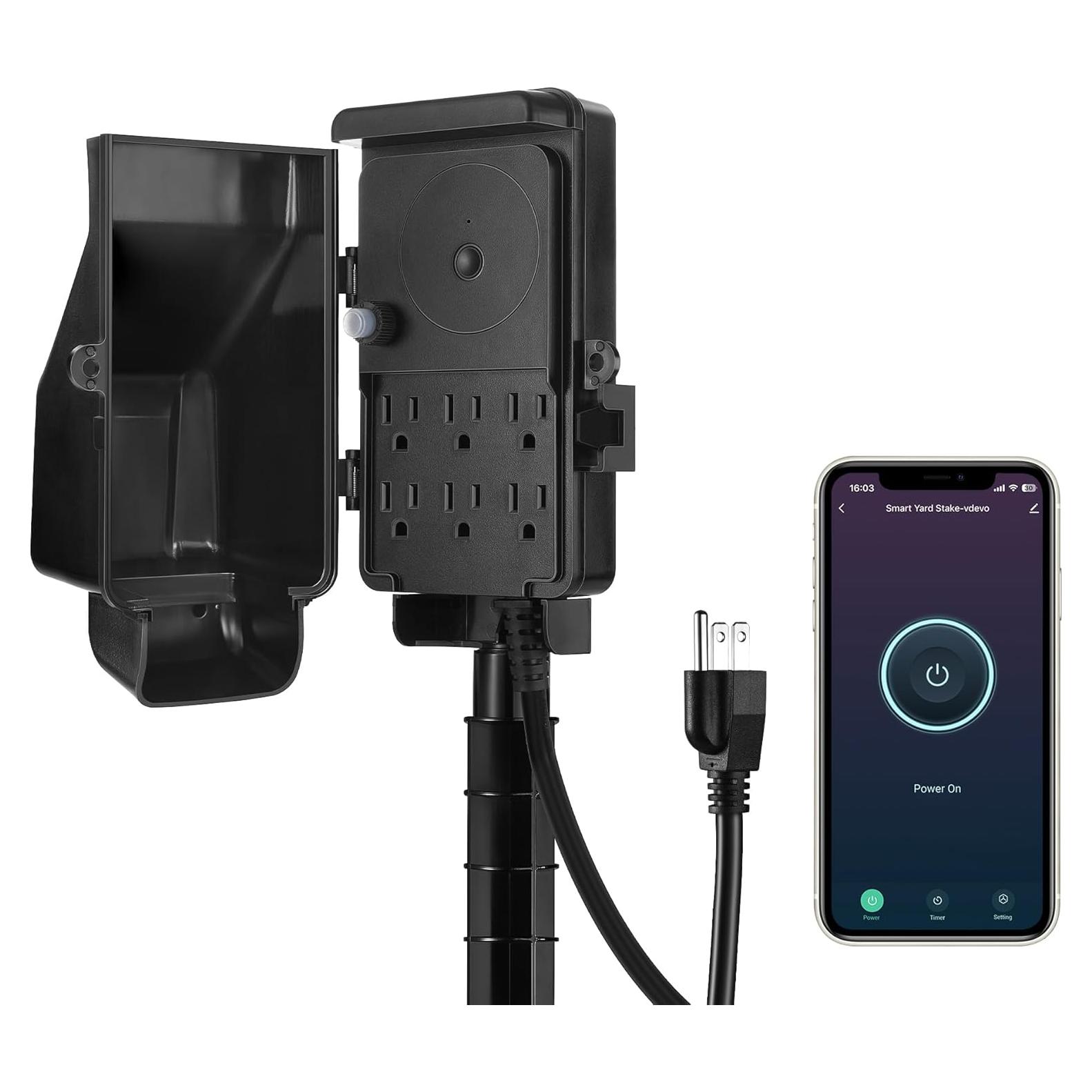 Enchufe Inteligente DEWENWILS WiFi 6 Salidas 1.83m Impermeable