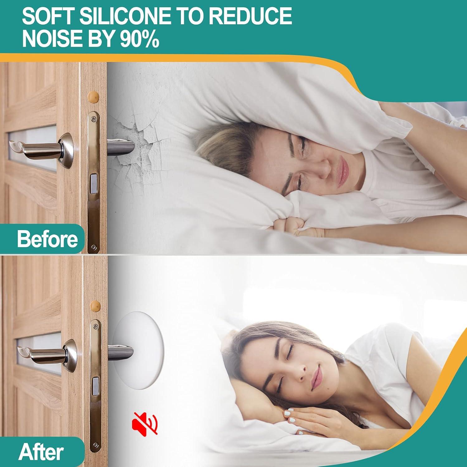 Topes de Puerta NETANY 6 Pcs Silicona Blanca 8 cm Adhesivo Fuerte