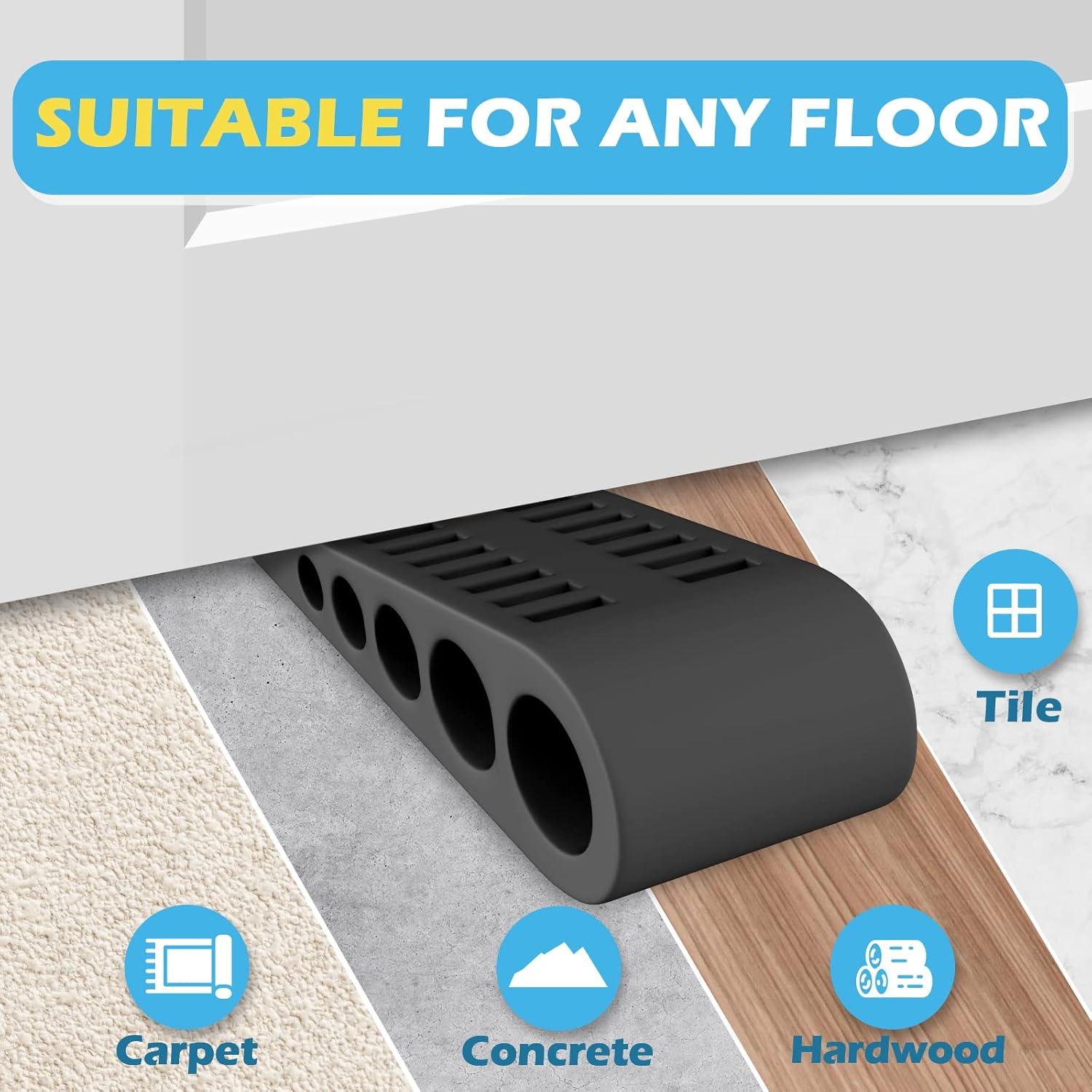 Cuñas de Goma HELEMAN para Puerta - Paquete de 4 Unidades