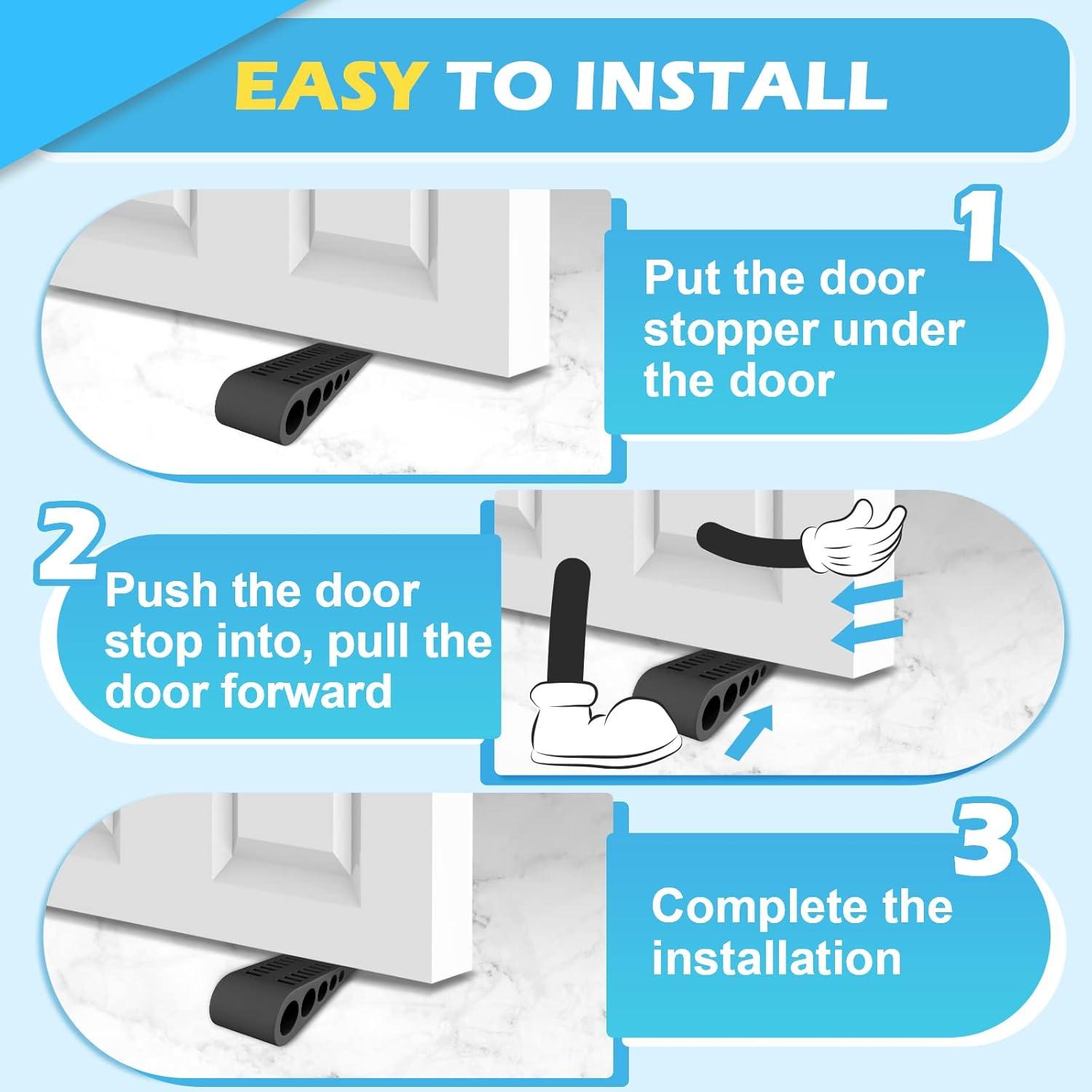 Cuñas de Goma HELEMAN para Puerta - Paquete de 4 Unidades