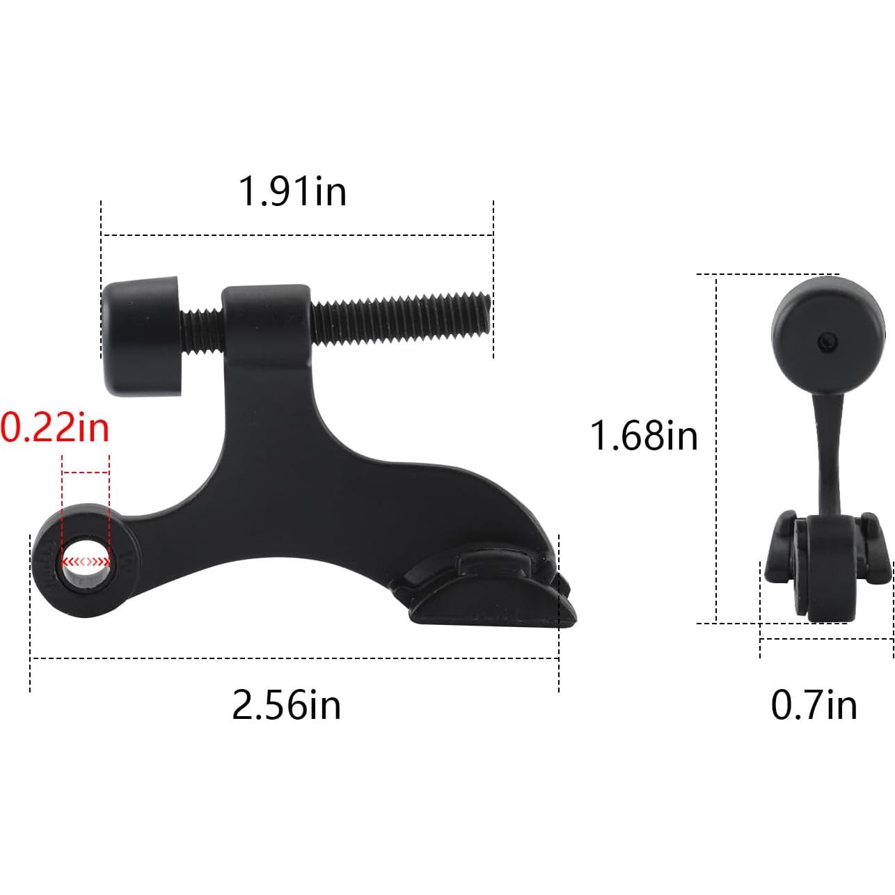 Paradas de Puerta con Pin de Bisagra Home Master 12 Paquetes Negro Mate