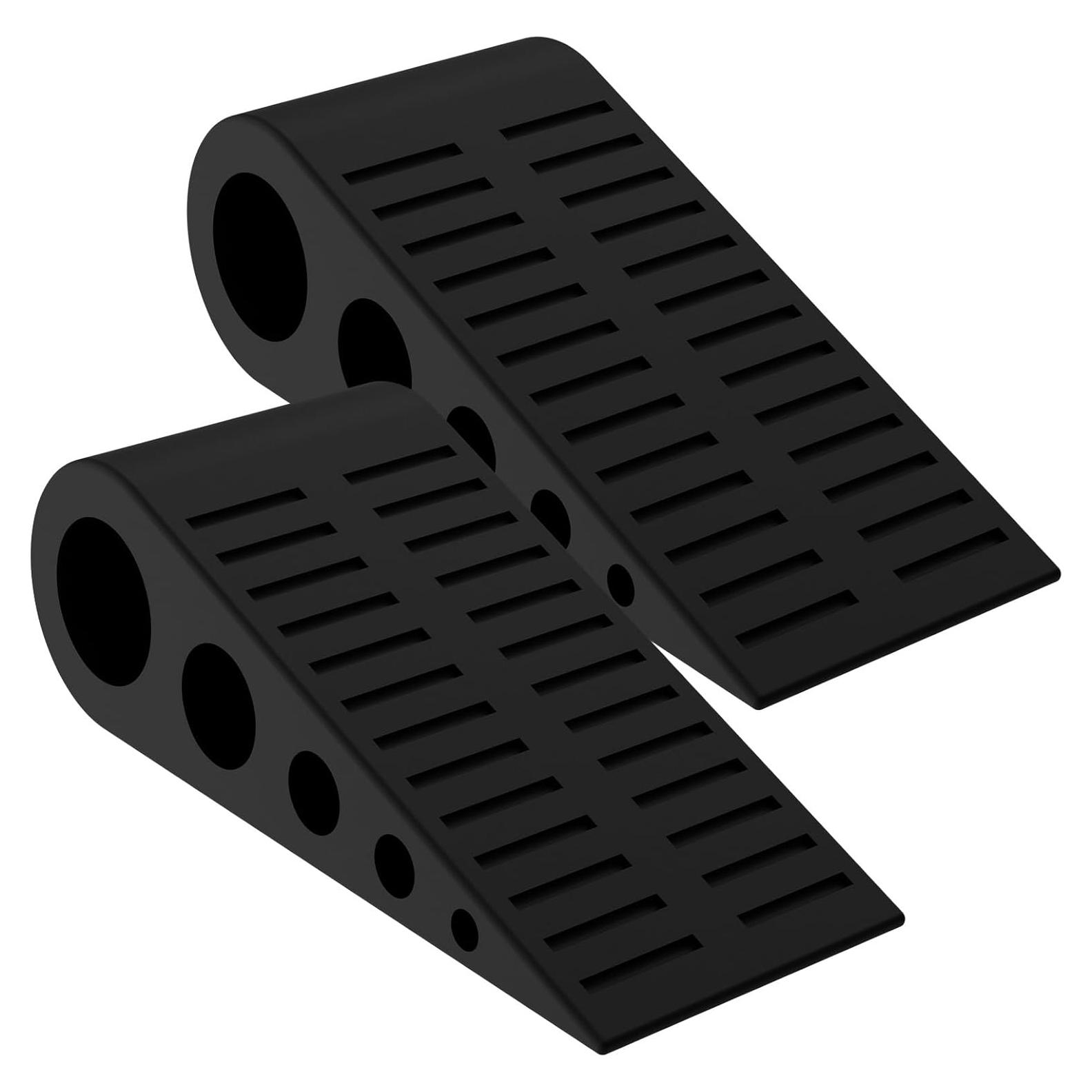 Tope de Puerta de Goma Optish 2 Piezas Alta Resistencia Negro