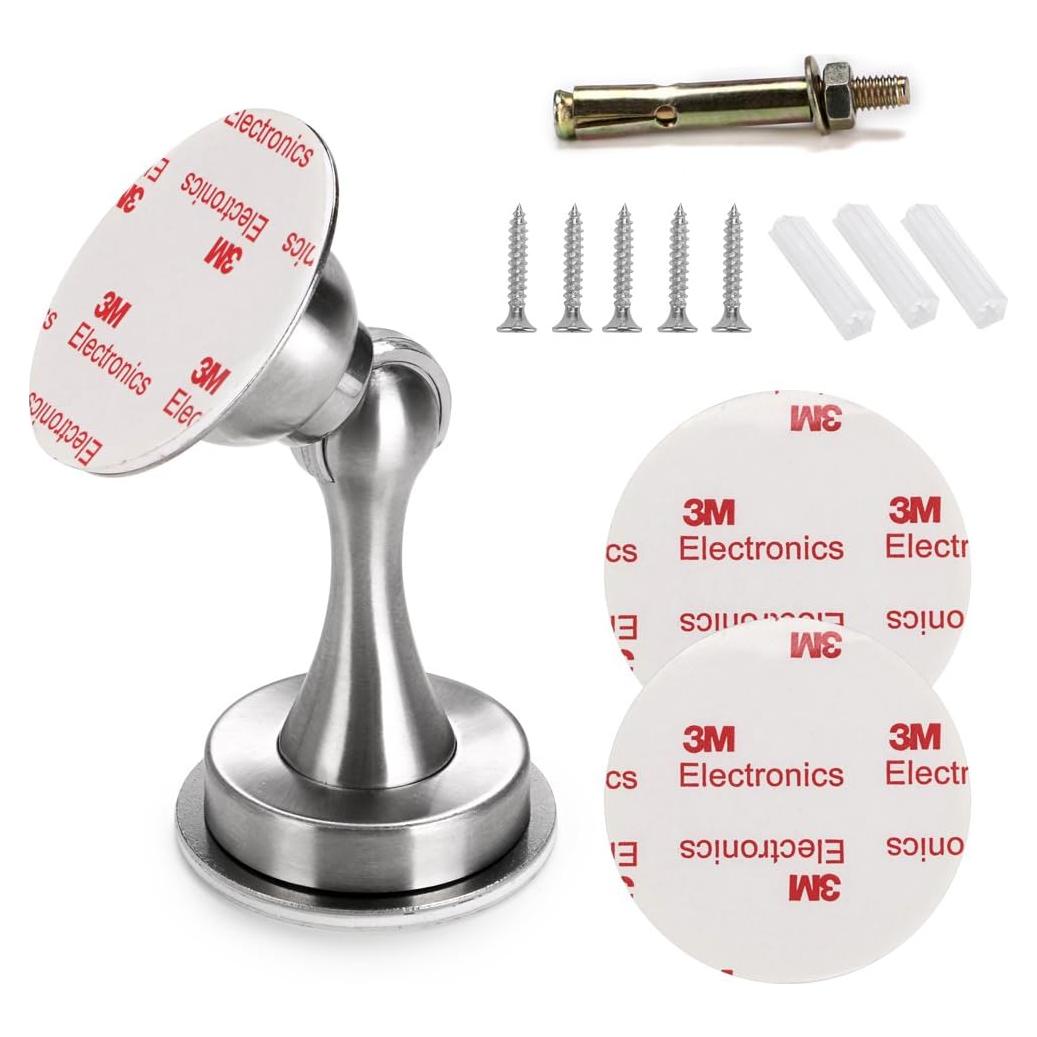 Tope de Puerta Magnético Sumnacon Acero Inoxidable Plata